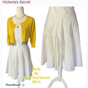 Victoria’s Secret white cotton midi skirt NWOT